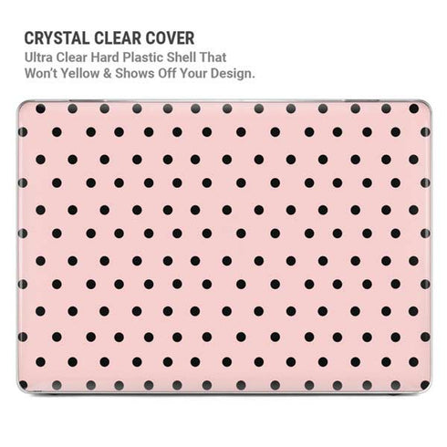 Pink and Black Polka Dots MacBook Pro 16in (2021-25) Case plus Skin