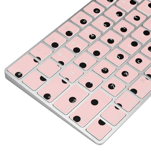 Pink and Black Polka Dots Magic Keyboard Skin