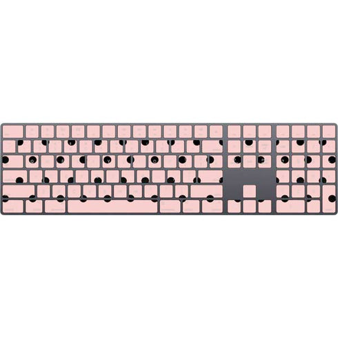 Pink and Black Polka Dots Magic Keyboard with Numeric Keypad Skin