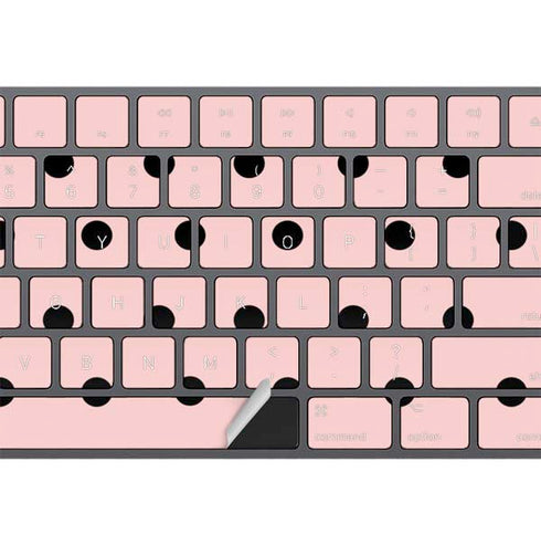 Pink and Black Polka Dots Magic Keyboard with Numeric Keypad Skin