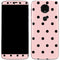 Pink and Black Polka Dots Moto E5 Plus Skin
