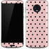 Pink and Black Polka Dots Moto G6 Skin