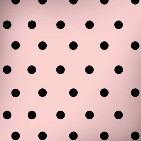 Pink and Black Polka Dots Moto G6 Skin