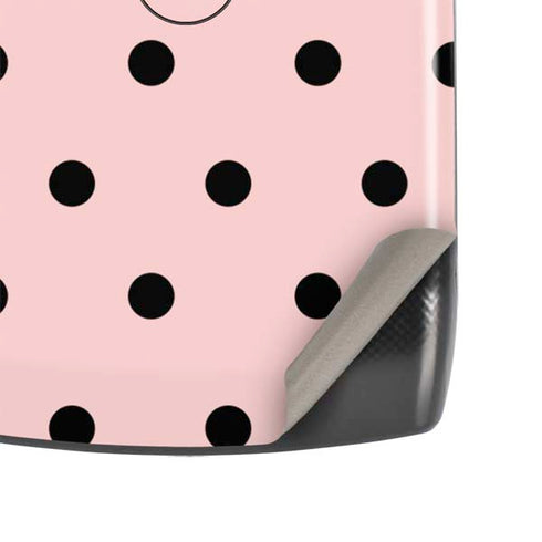 Pink and Black Polka Dots Motorola RAZR Skin