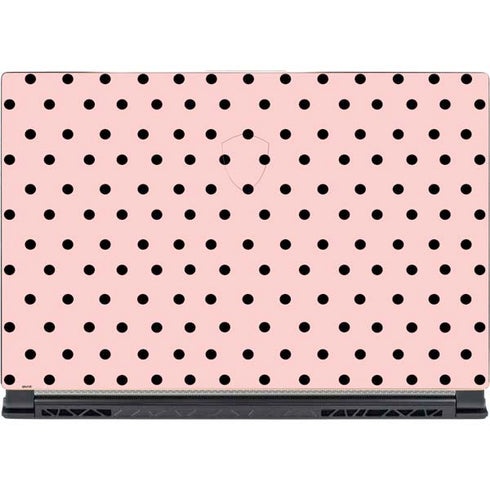 Pink and Black Polka Dots MSI GS65 Stealth Laptop Skin