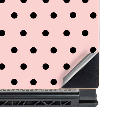 Pink and Black Polka Dots MSI GS65 Stealth Laptop Skin