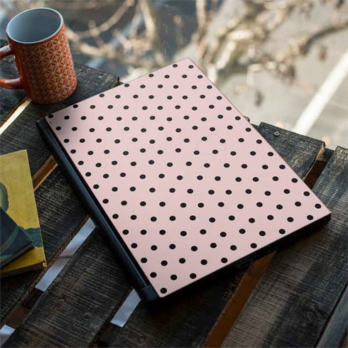 Pink and Black Polka Dots MSI GS65 Stealth Laptop Skin