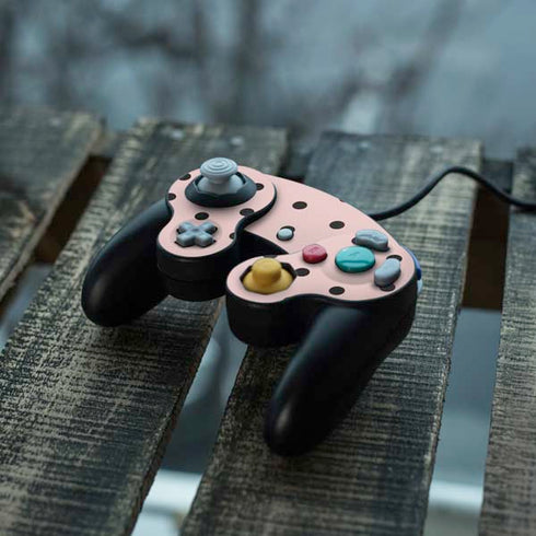 Pink and Black Polka Dots Nintendo GameCube Controller Skin