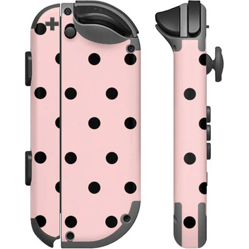 Pink and Black Polka Dots Nintendo Joy-Con (L/R) Controller Skin