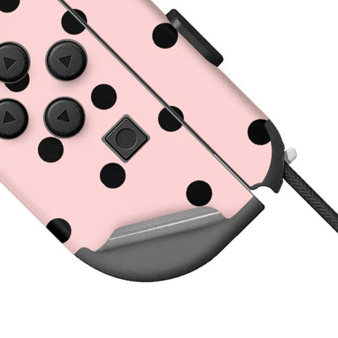 Pink and Black Polka Dots Nintendo Joy-Con (L/R) Controller Skin