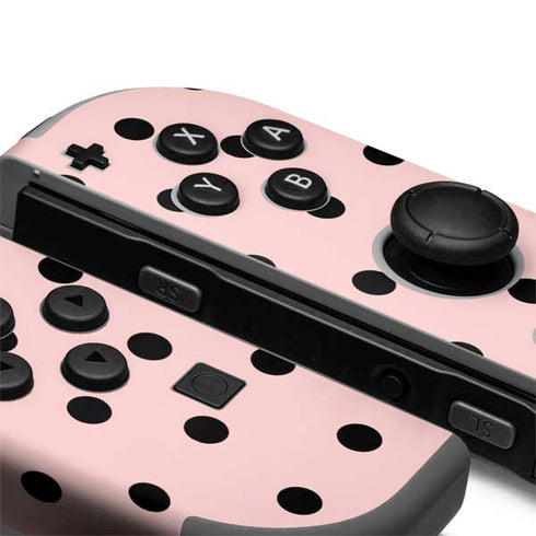 Pink and Black Polka Dots Nintendo Joy-Con (L/R) Controller Skin