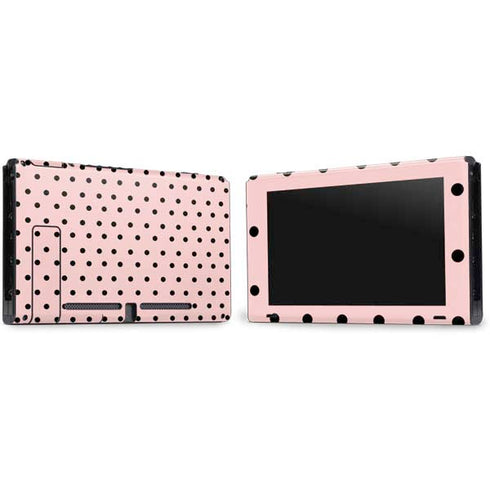 Pink and Black Polka Dots Nintendo Switch Bundle Skin
