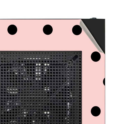 Pink and Black Polka Dots NZXT H510 Compact ATX Mid-Tower Case Skin