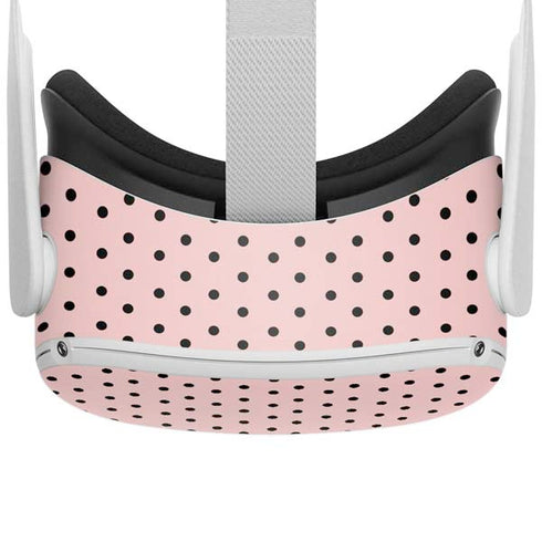 Pink and Black Polka Dots Oculus Quest 2 Skin