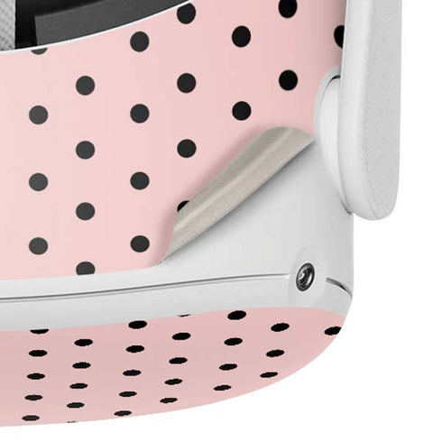 Pink and Black Polka Dots Oculus Quest 2 Skin