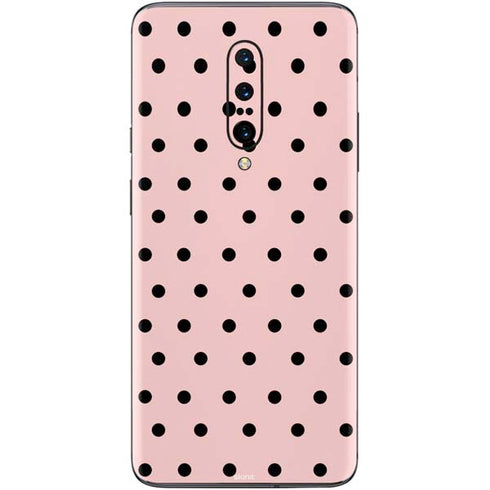 Pink and Black Polka Dots OnePlus 7 Pro Skin