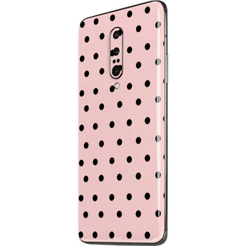 Pink and Black Polka Dots OnePlus 7 Pro Skin