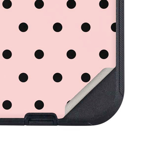 Pink and Black Polka Dots Otterbox Defender iPhone Skin