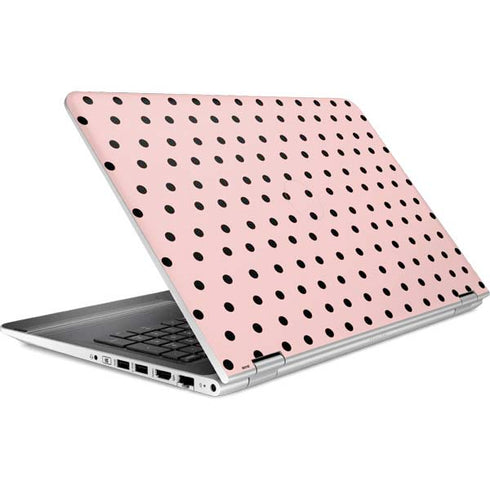 Pink and Black Polka Dots HP Pavilion Skin