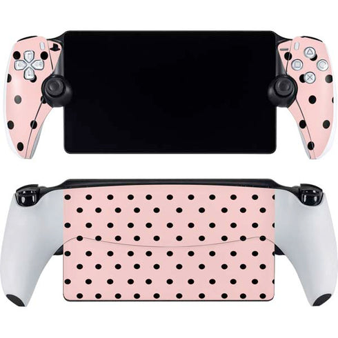 Pink and Black Polka Dots PlayStation Portal Remote Player Skin
