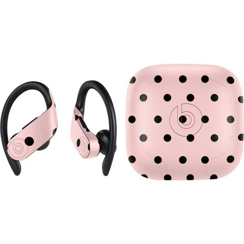 Pink and Black Polka Dots PowerBeats Pro Skin