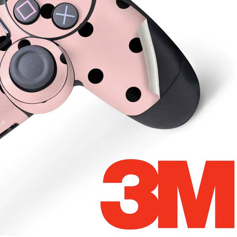 Pink and Black Polka Dots PS4 Pro/Slim Controller Skin