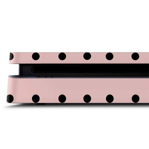 Pink and Black Polka Dots PS4 Slim Skin