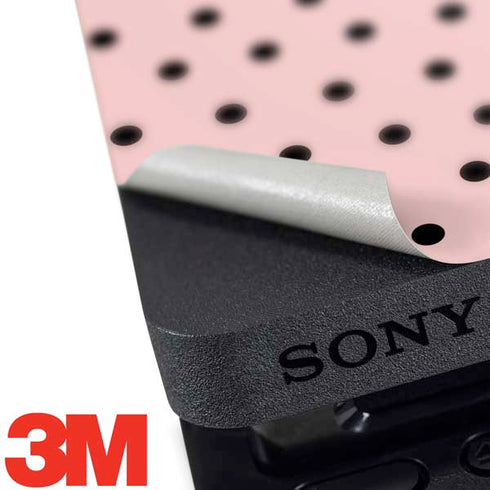 Pink and Black Polka Dots PS4 Slim Skin