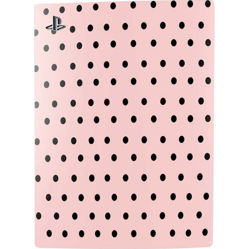 Pink and Black Polka Dots PS5 Console Skin