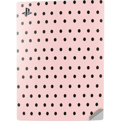 Pink and Black Polka Dots PS5 Digital Edition Console Skin