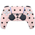 Pink and Black Polka Dots PS5 Controller Skin