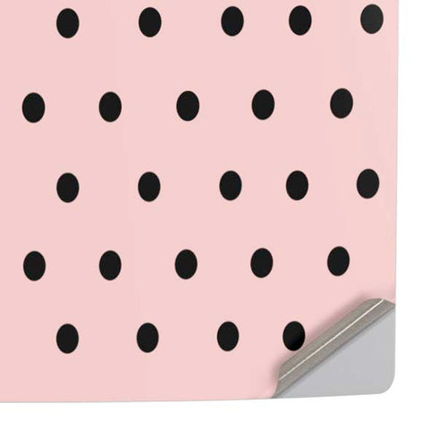 Pink and Black Polka Dots PS5 Slim Disk Console Skin