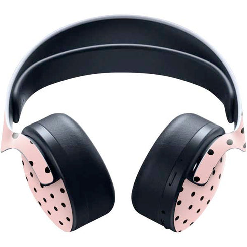 Pink and Black Polka Dots PULSE 3D Wireless Headset for PS5 Skin