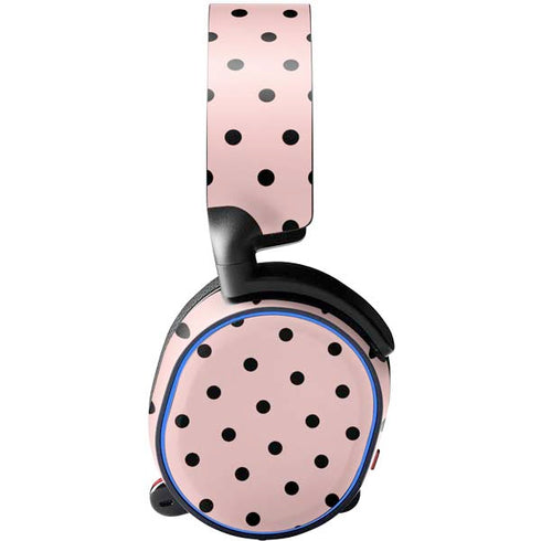 Pink and Black Polka Dots SteelSeries Arctis 3 Skin