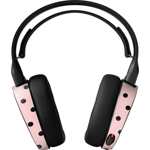 Pink and Black Polka Dots SteelSeries Arctis 5 Skin