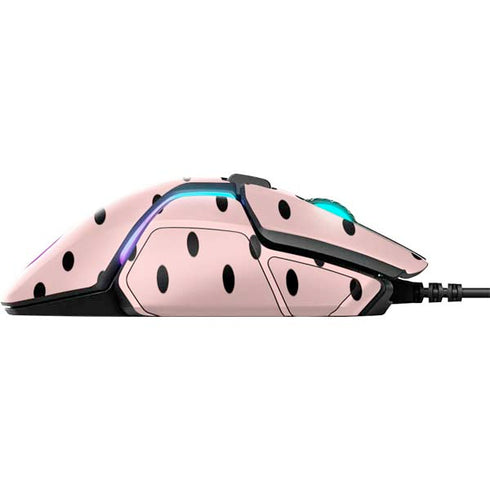 Pink and Black Polka Dots SteelSeries Rival 600 Gaming Mouse Skin