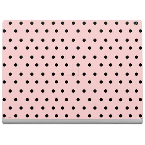 Pink and Black Polka Dots Surface Book 2 13.5in Skin