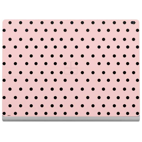 Pink and Black Polka Dots Surface Book 2 15in Skin
