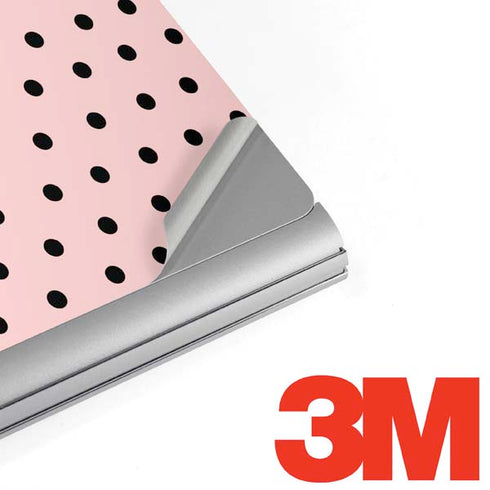 Pink and Black Polka Dots Surface Book 2 15in Skin