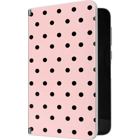 Pink and Black Polka Dots Surface Duo Skin