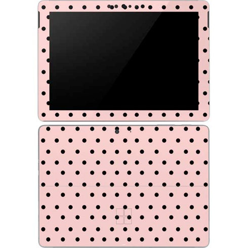 Pink and Black Polka Dots Surface Go Skin