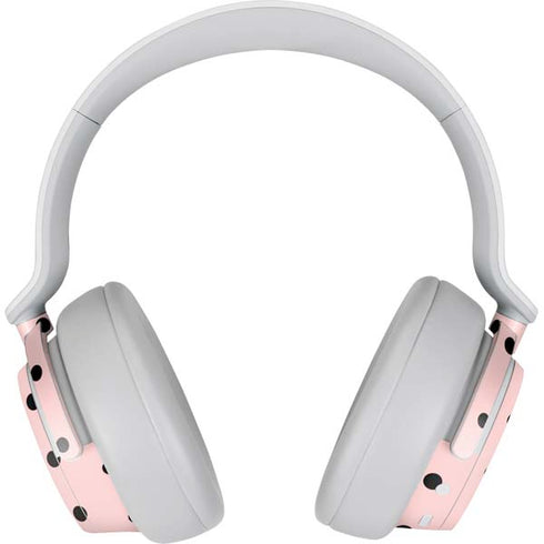 Pink and Black Polka Dots Surface Headphones Skin