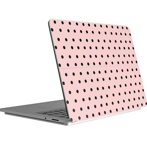 Pink and Black Polka Dots Surface Laptop Studio Skin