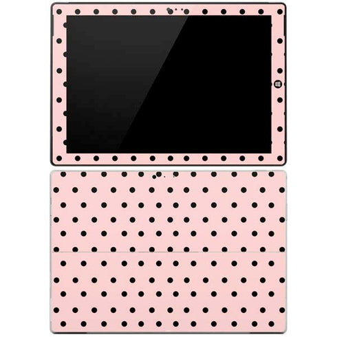 Pink and Black Polka Dots Surface Pro 3 Skin