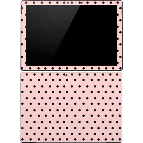 Pink and Black Polka Dots Surface Pro 4 Skin