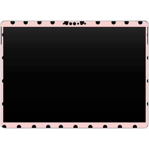 Pink and Black Polka Dots Surface Pro 8 Skin