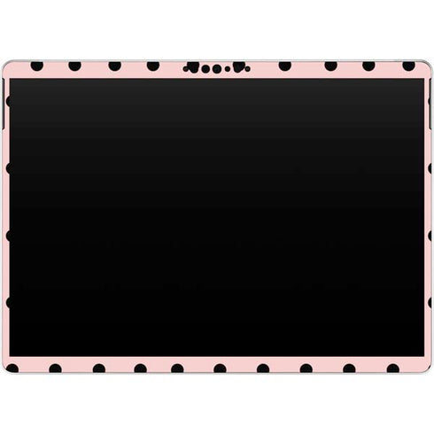 Pink and Black Polka Dots Surface Pro 9 Skin
