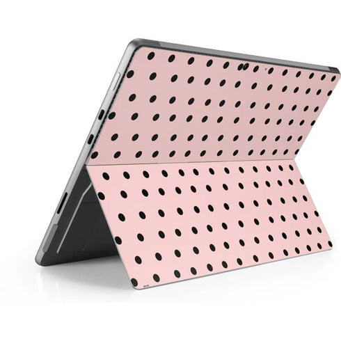 Pink and Black Polka Dots Surface Pro 9 Skin