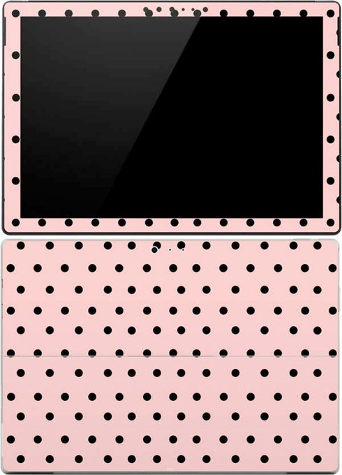 Pink and Black Polka Dots Surface Pro (2017) Skin