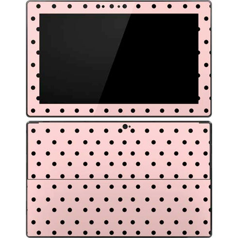 Pink and Black Polka Dots Surface Pro Tablet Skin